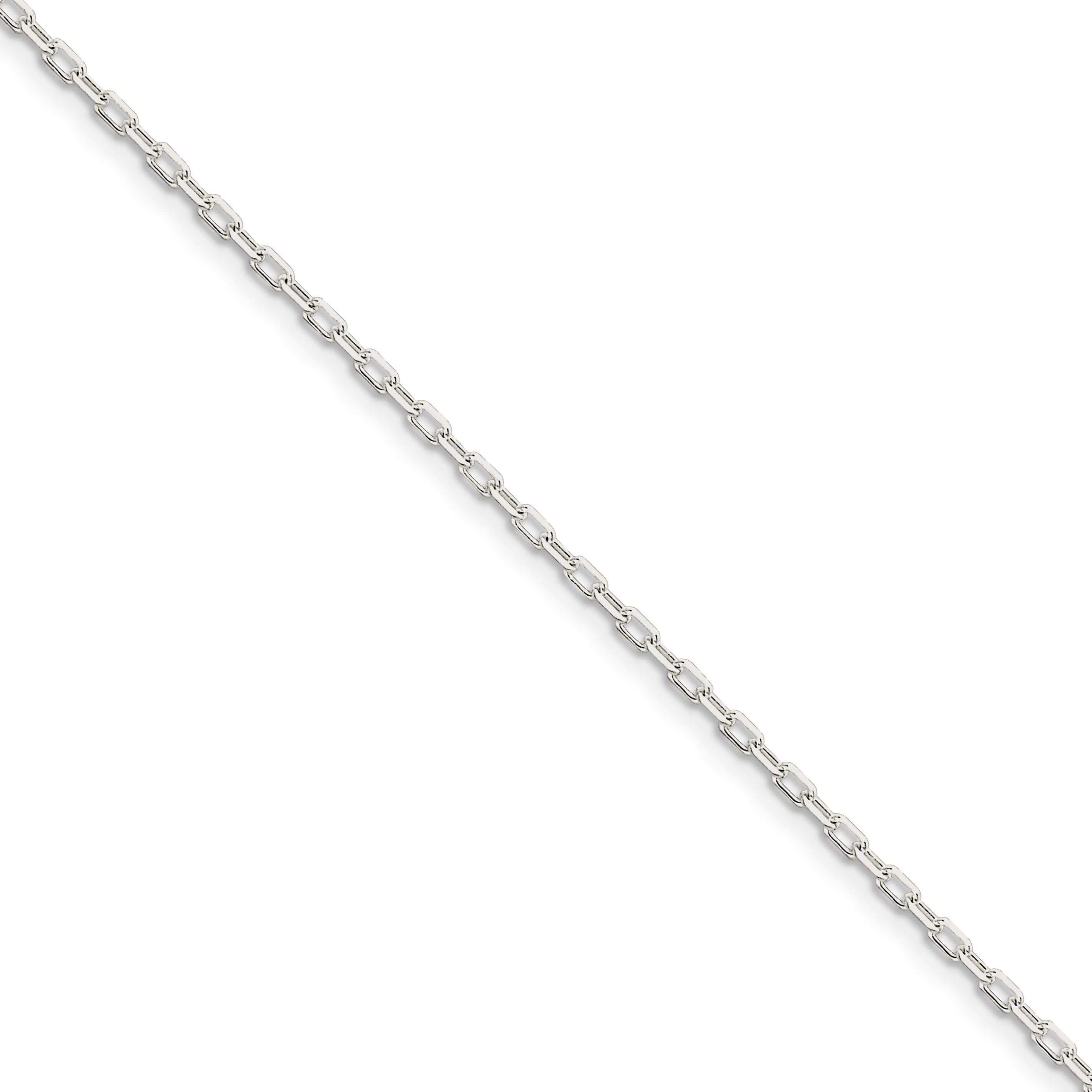 Sterling Silver Diamond-cut  Open Link Cable Chain