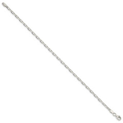 Sterling Silver 2.9mm Diamond-cut Long Link Cable Chain