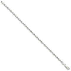 Sterling Silver 3.5mm Diamond-cut Long Link Cable Chain