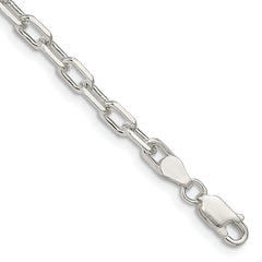 Sterling Silver 4.3mm Diamond-cut Long Link Cable Chain