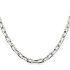 Sterling Silver 5.5mm Diamond-cut Long Link Cable Chain