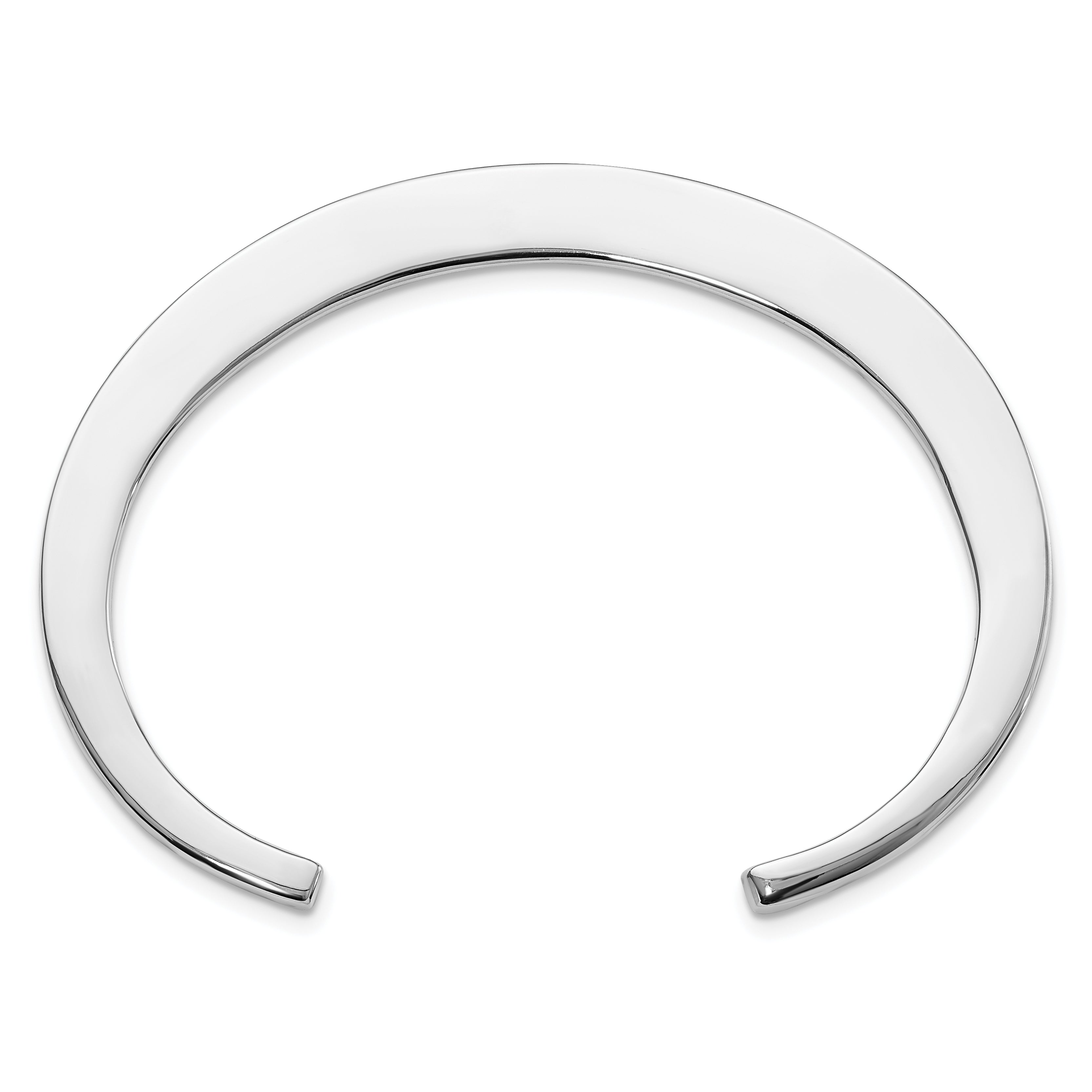 Sterling Silver Polished Plain Open Bangle