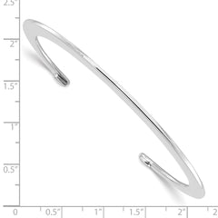 Sterling Silver Polished Plain Open Bangle