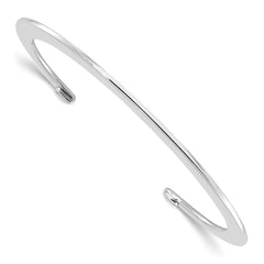 Sterling Silver Polished Plain Open Bangle