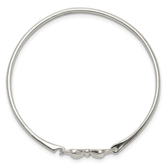 Sterling Silver Polished Bow Baby Bangle Bracelet