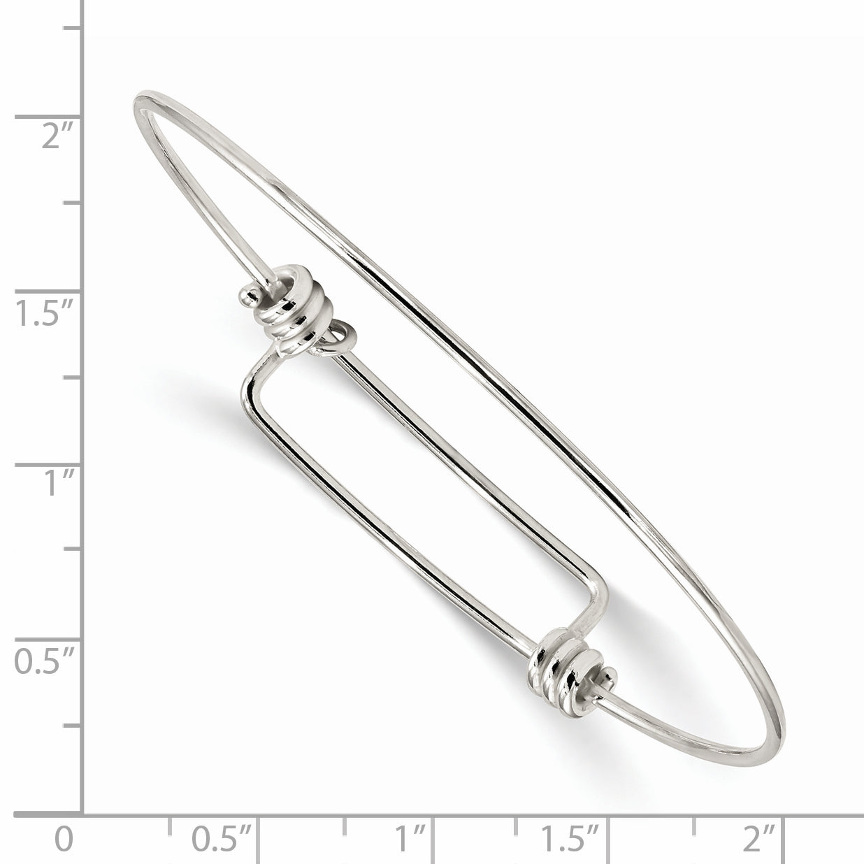 Sterling Silver Polished Expandable Slip-On Bangle