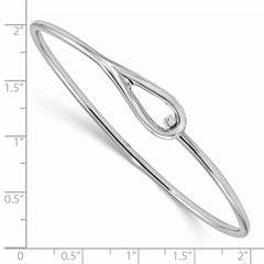 Sterling Silver Rhodium-plated Polished Bangle