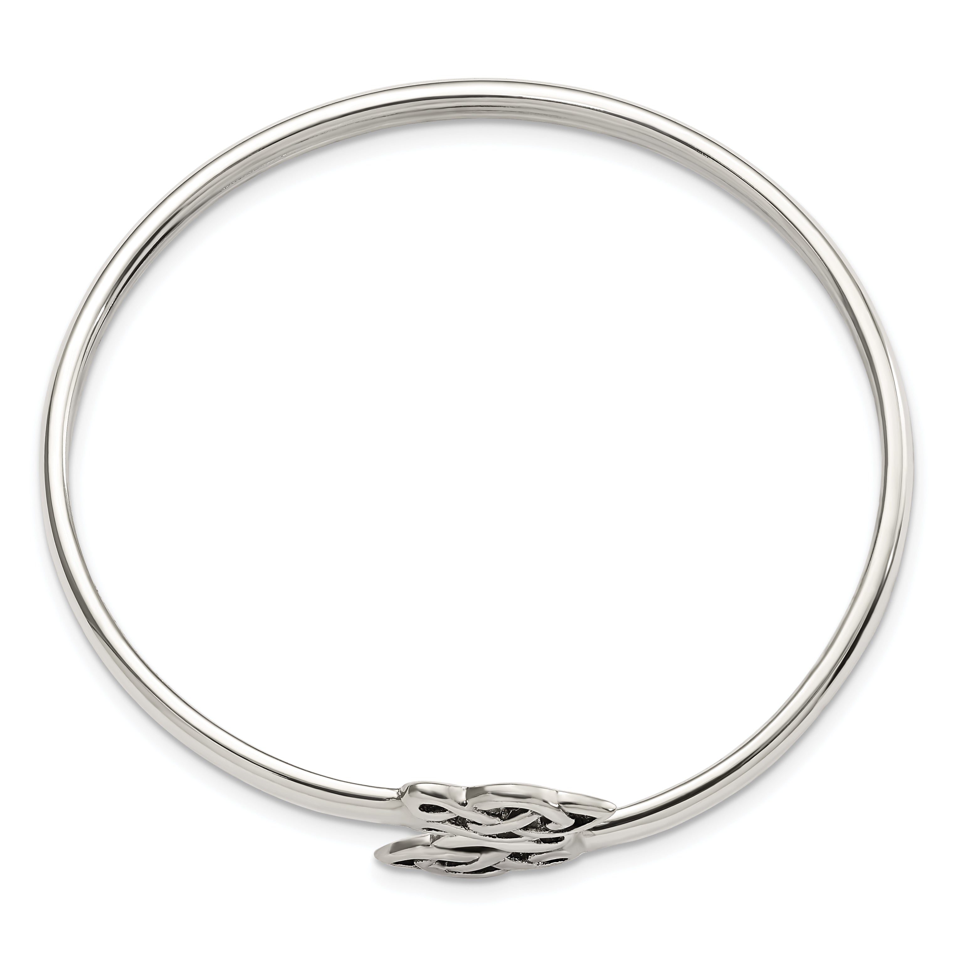 Sterling Silver Celtic Flexible Bangle Bracelet