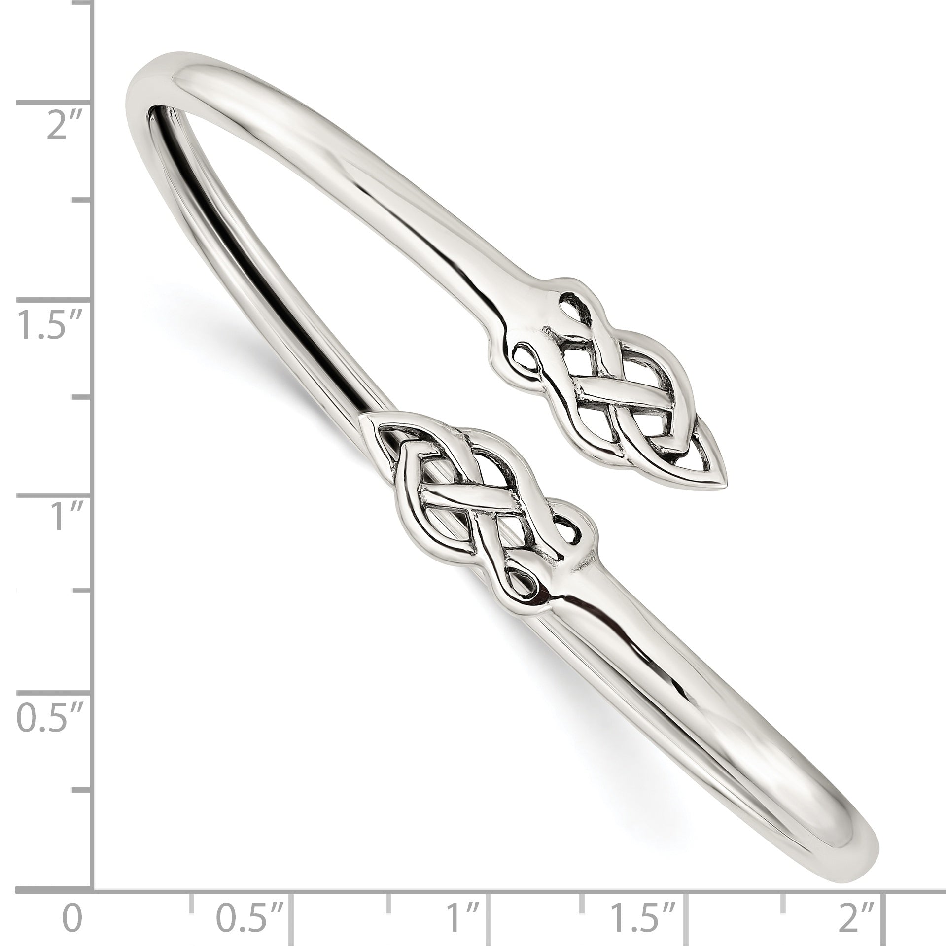 Sophia Jewelers 925 Sterling Silver Celtic Flexible Bangle for Women