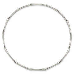 Sterling Silver Scalloped Slip-on Bangle