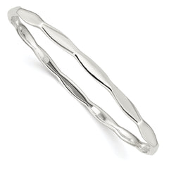 Sterling Silver Scalloped Slip-on Bangle