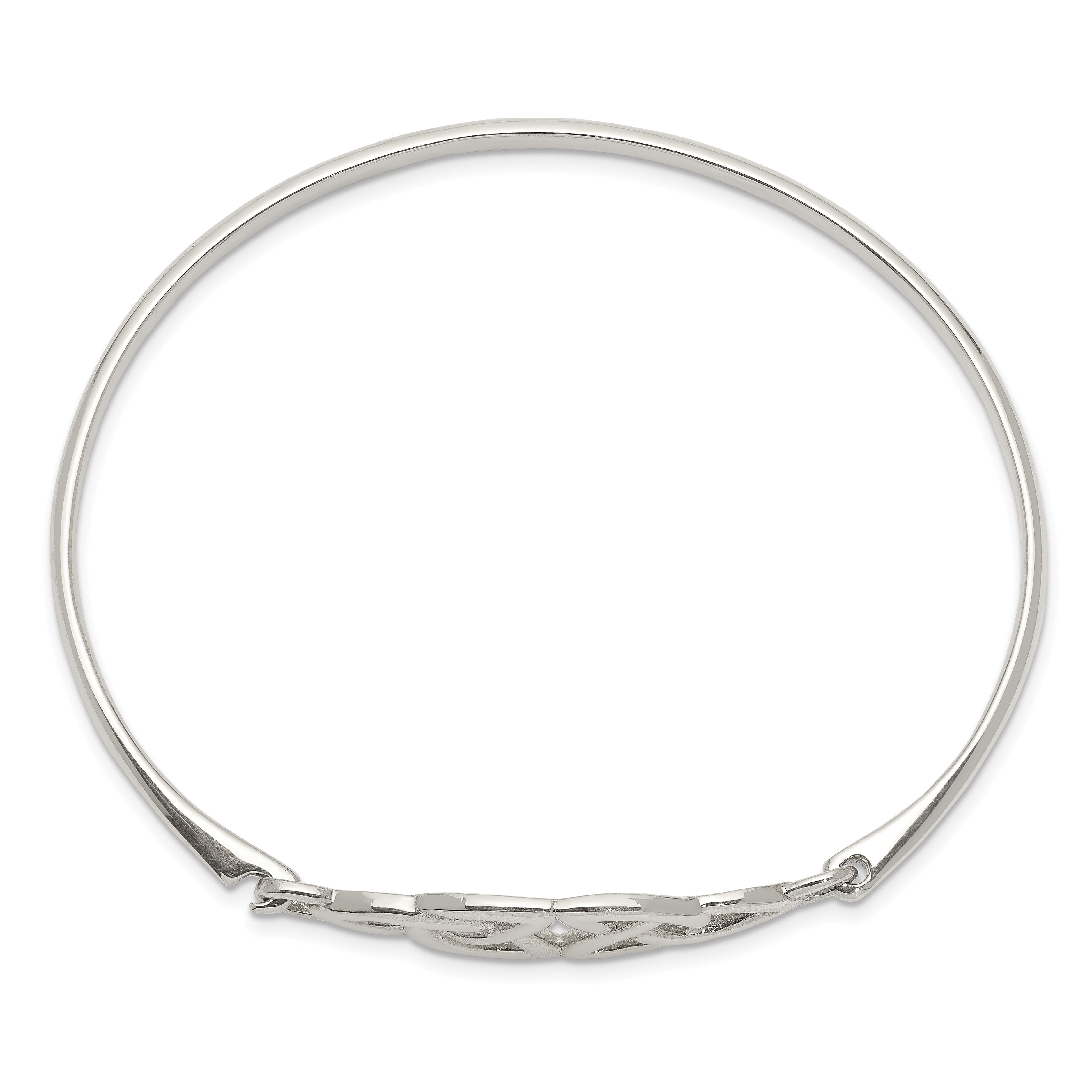 Sterling Silver Polished Celtic Bangle