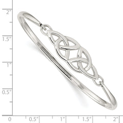 Sterling Silver Polished Celtic Bangle