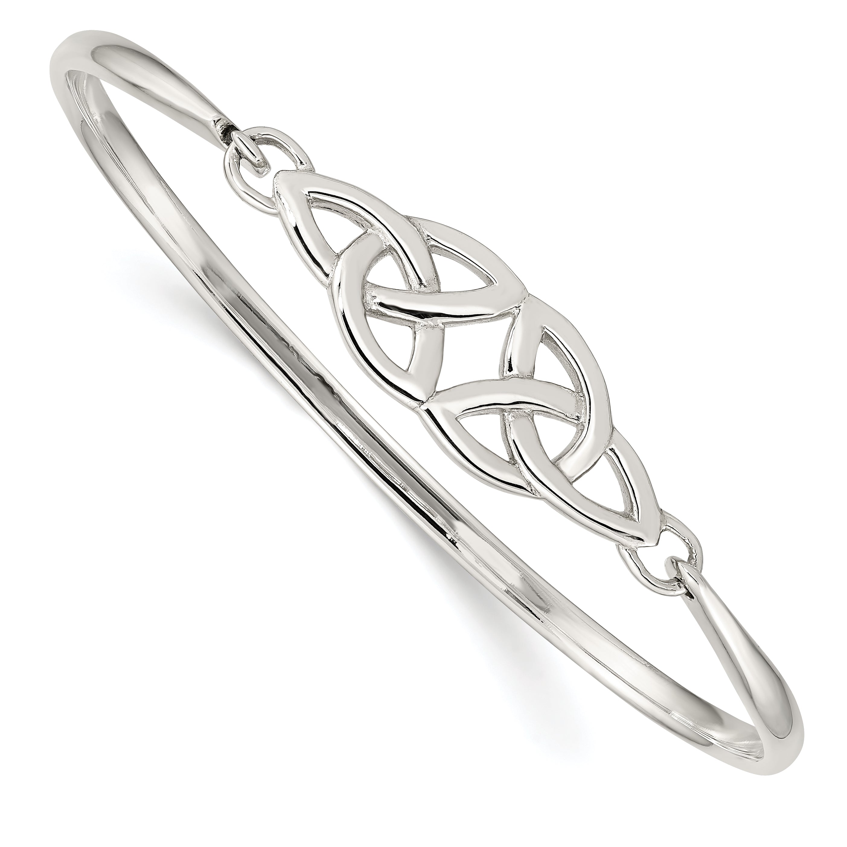 Sterling Silver Polished Celtic Bangle