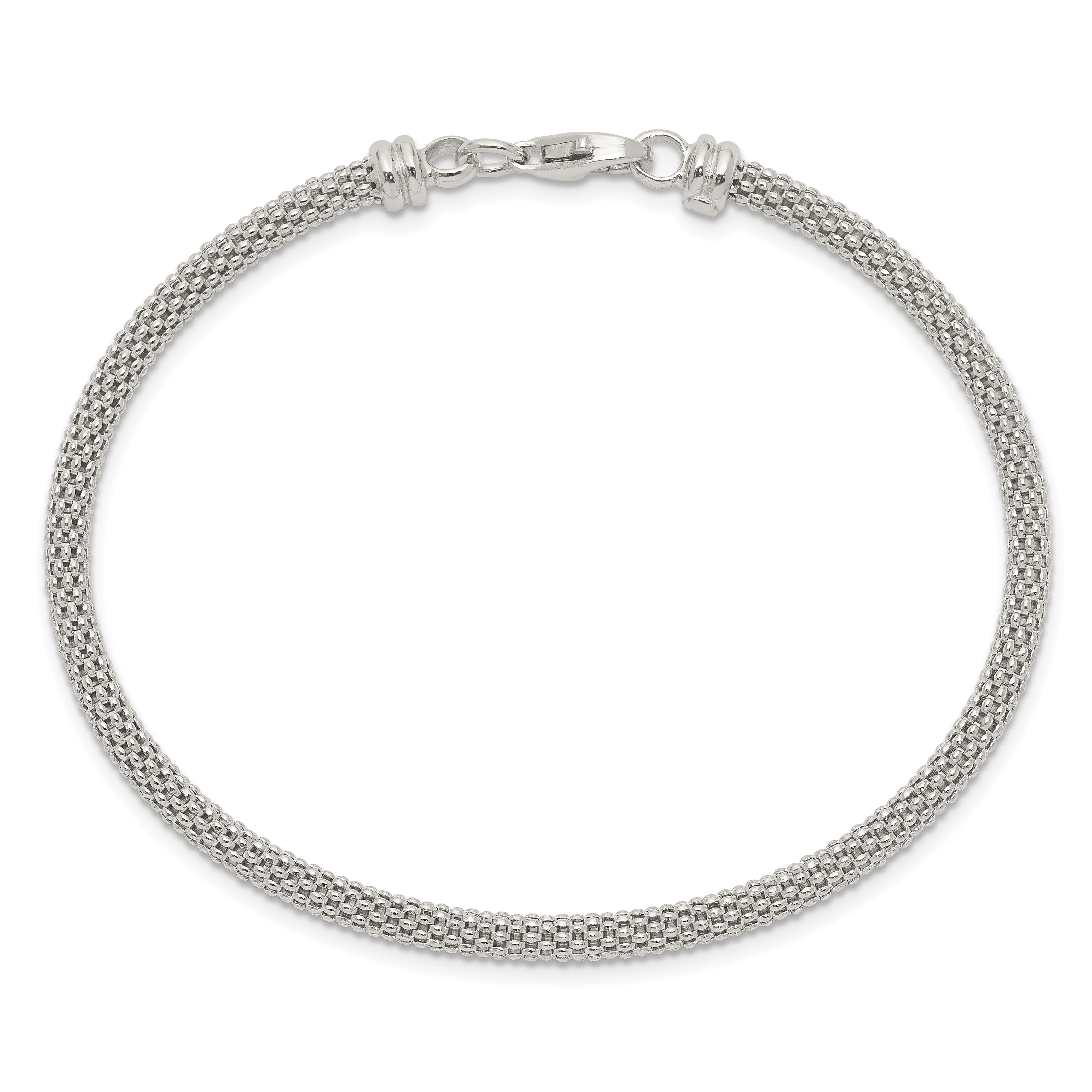 Sterling Silver Textured w/Clasp Bangle