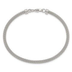 Sterling Silver Textured w/Clasp Bangle