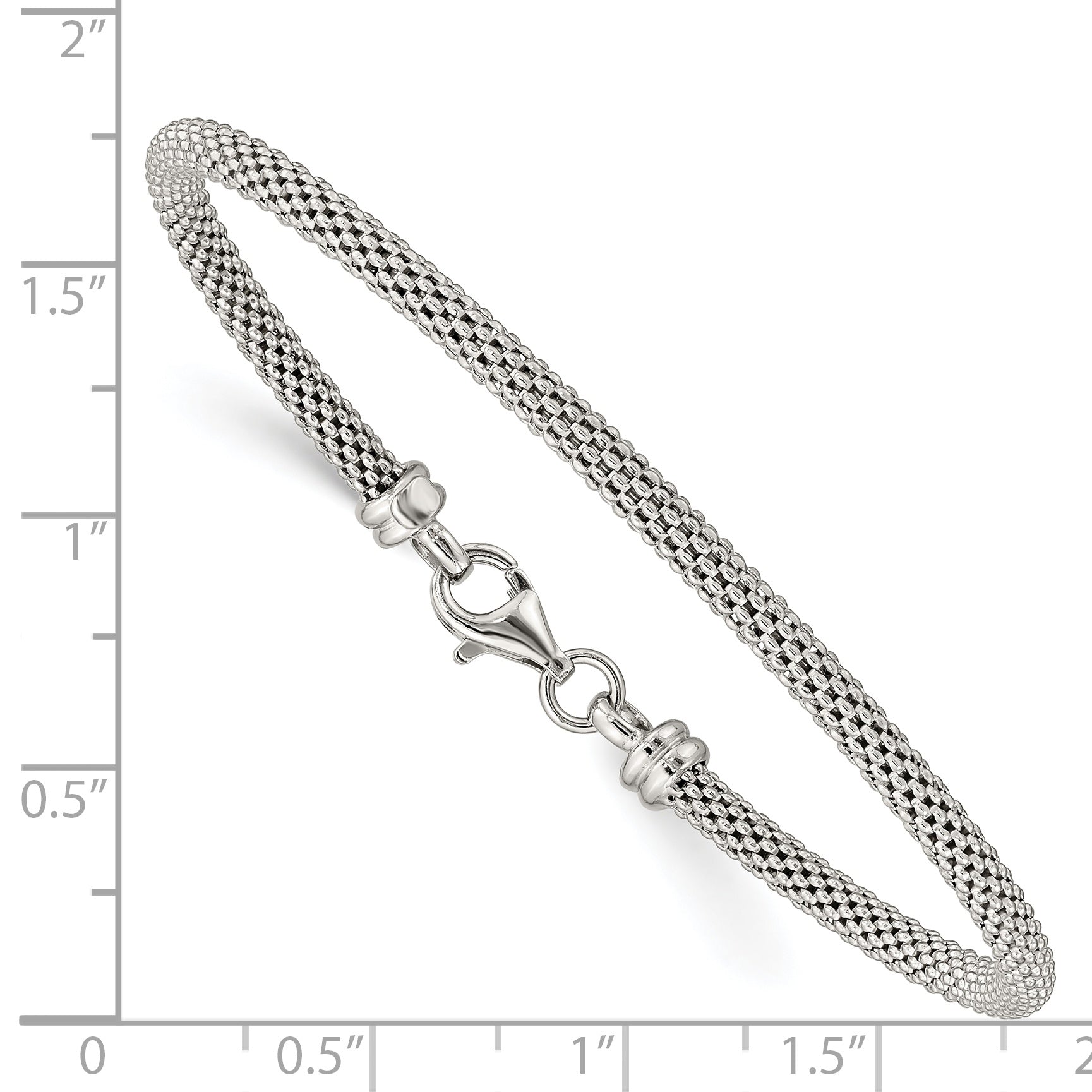 Sterling Silver Textured w/Clasp Bangle