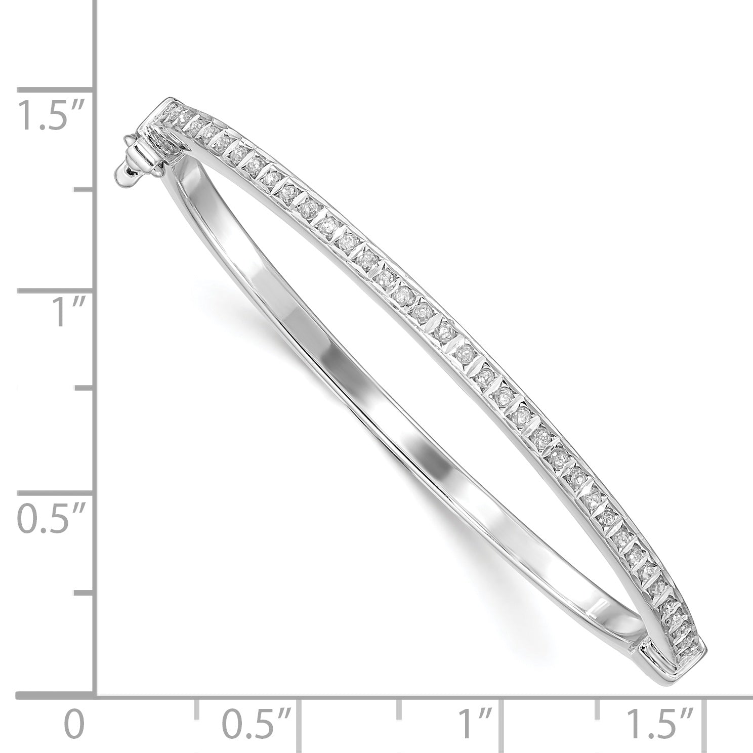 Diamond Fascination Diamond Mystique Sterling Silver Platinum-plated Diamond Baby Bangle