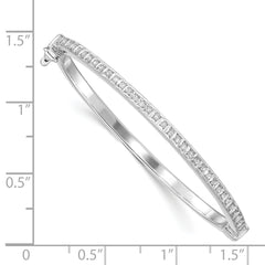 Diamond Fascination Diamond Mystique Sterling Silver Platinum-plated Diamond Baby Bangle