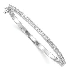 Diamond Fascination Diamond Mystique Sterling Silver Platinum-plated Diamond Baby Bangle