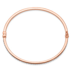 Diamond Fascination Diamond Mystique Sterling Silver 18K Rose Gold-plated Diamond Bangle