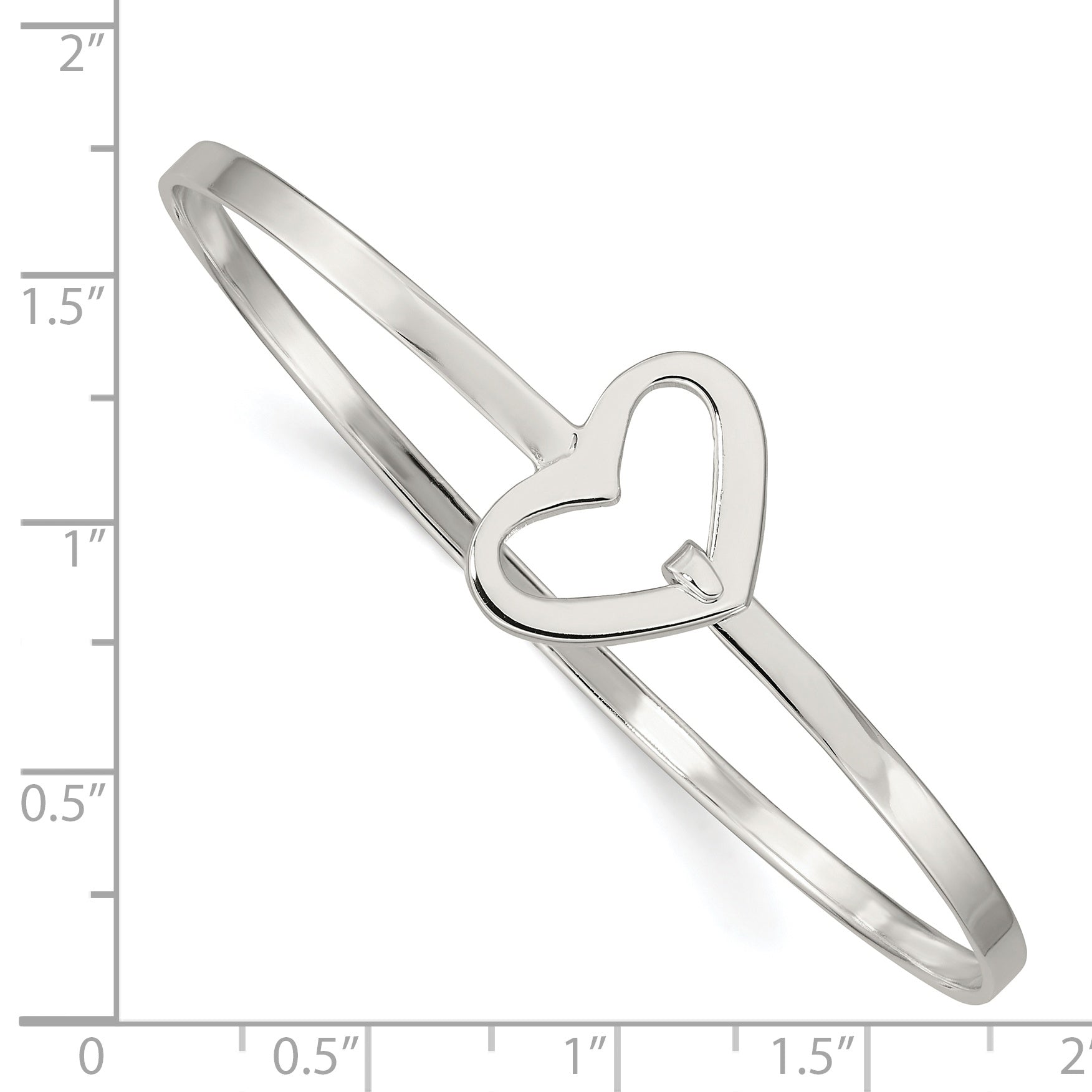 Sterling Silver Heart Bangle