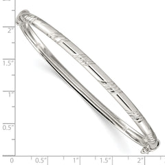 Sterling Silver D/C 4mm Bangle