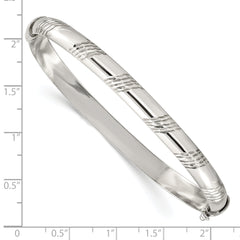 Sterling Silver D/C 6mm Bangle