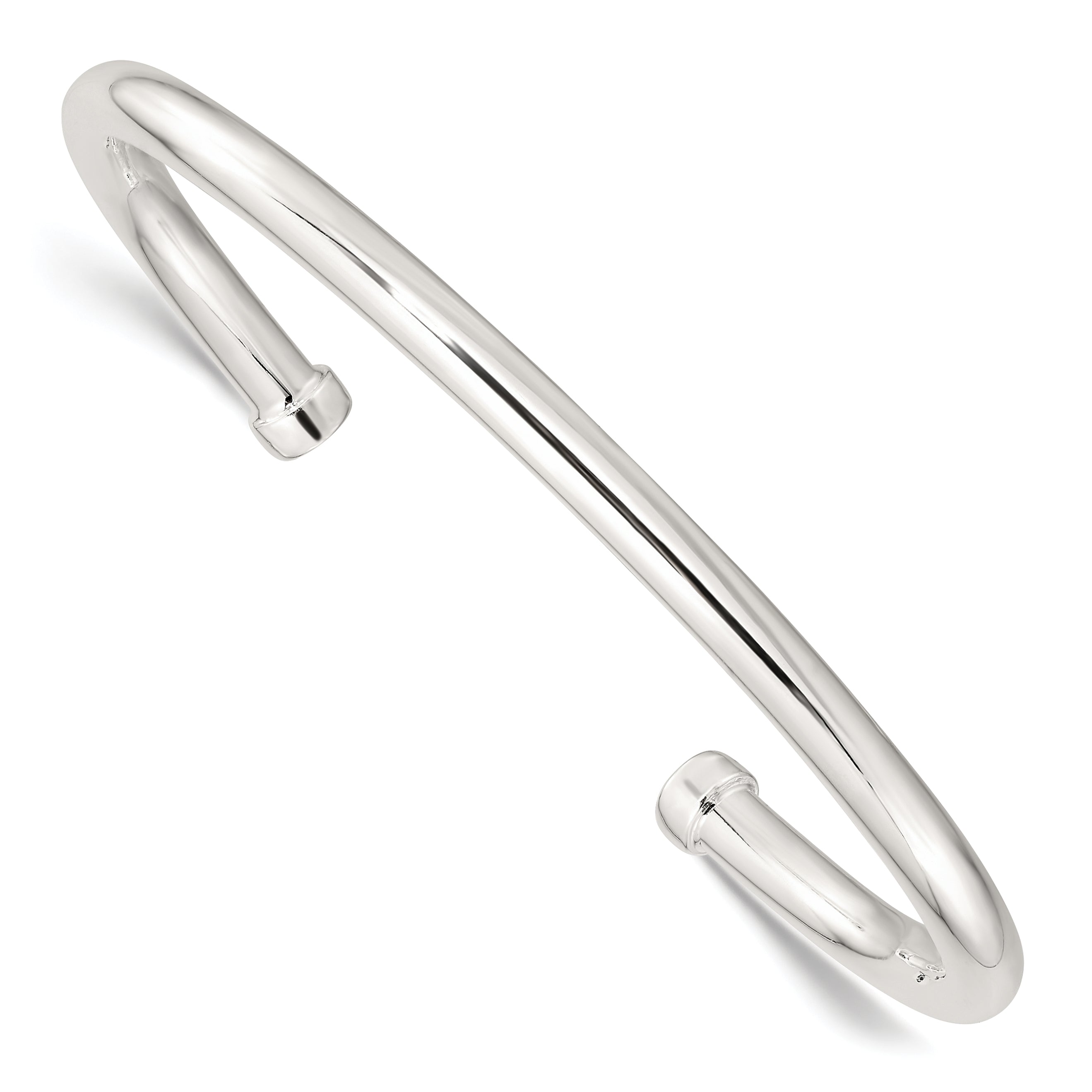 Sterling Silver Polished Cuff Bangle