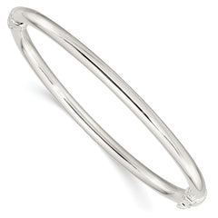 Sterling Silver Polished Hinged Bangle