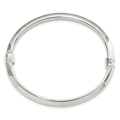 Sterling Silver Polished Hinged Bangle