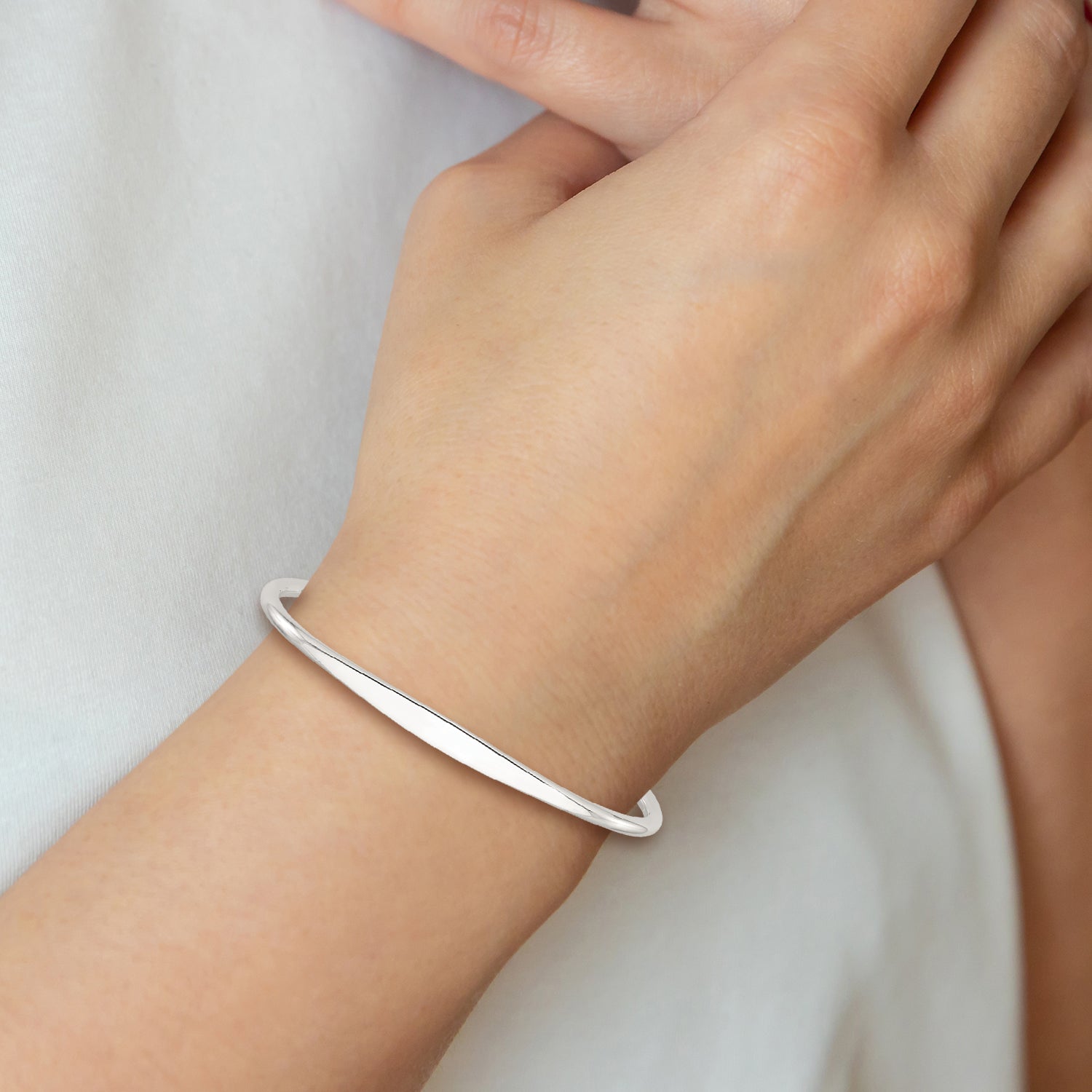 Sterling Silver Polished Cuff Bangle