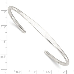 Sterling Silver Polished Cuff Bangle