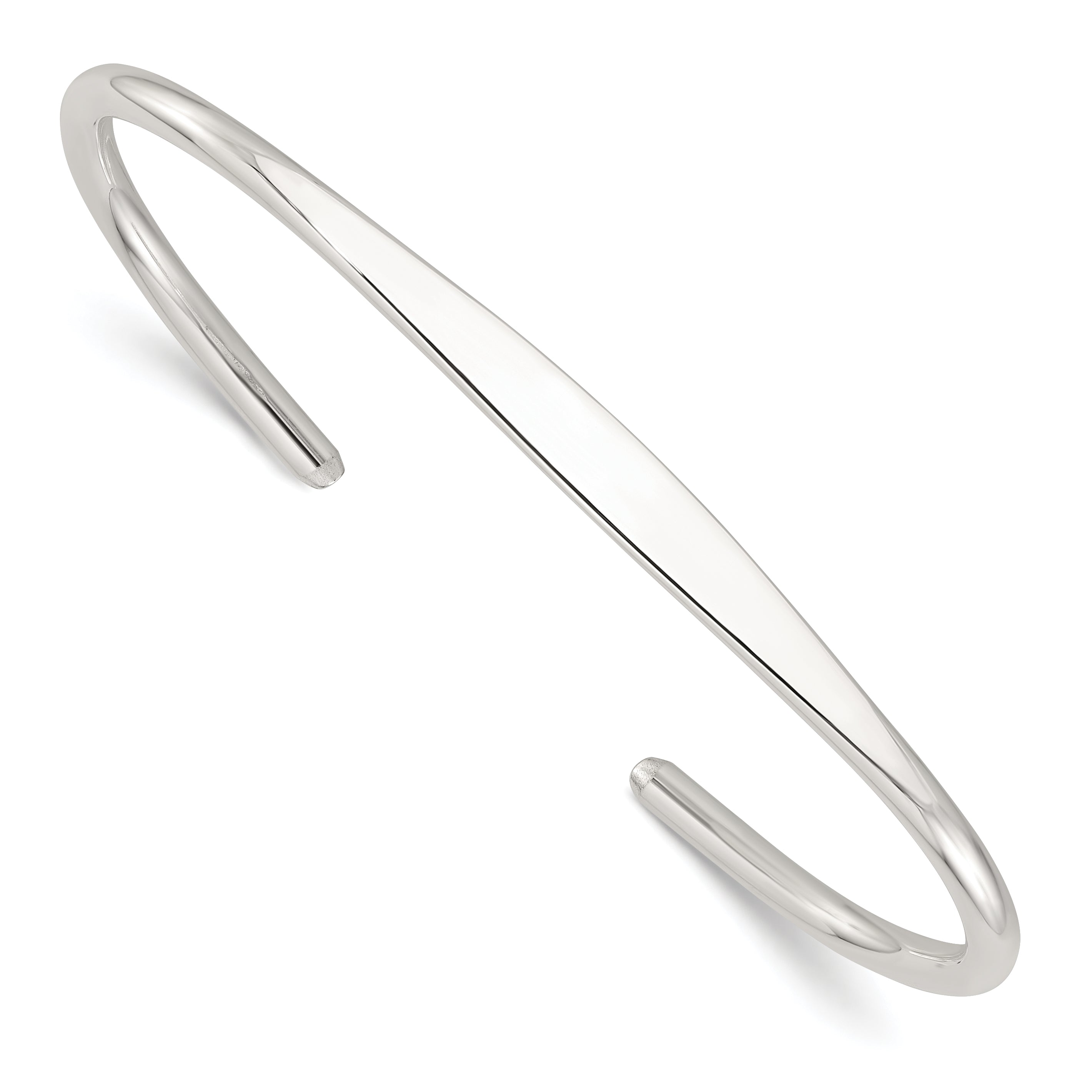 Sterling Silver Polished Cuff Bangle