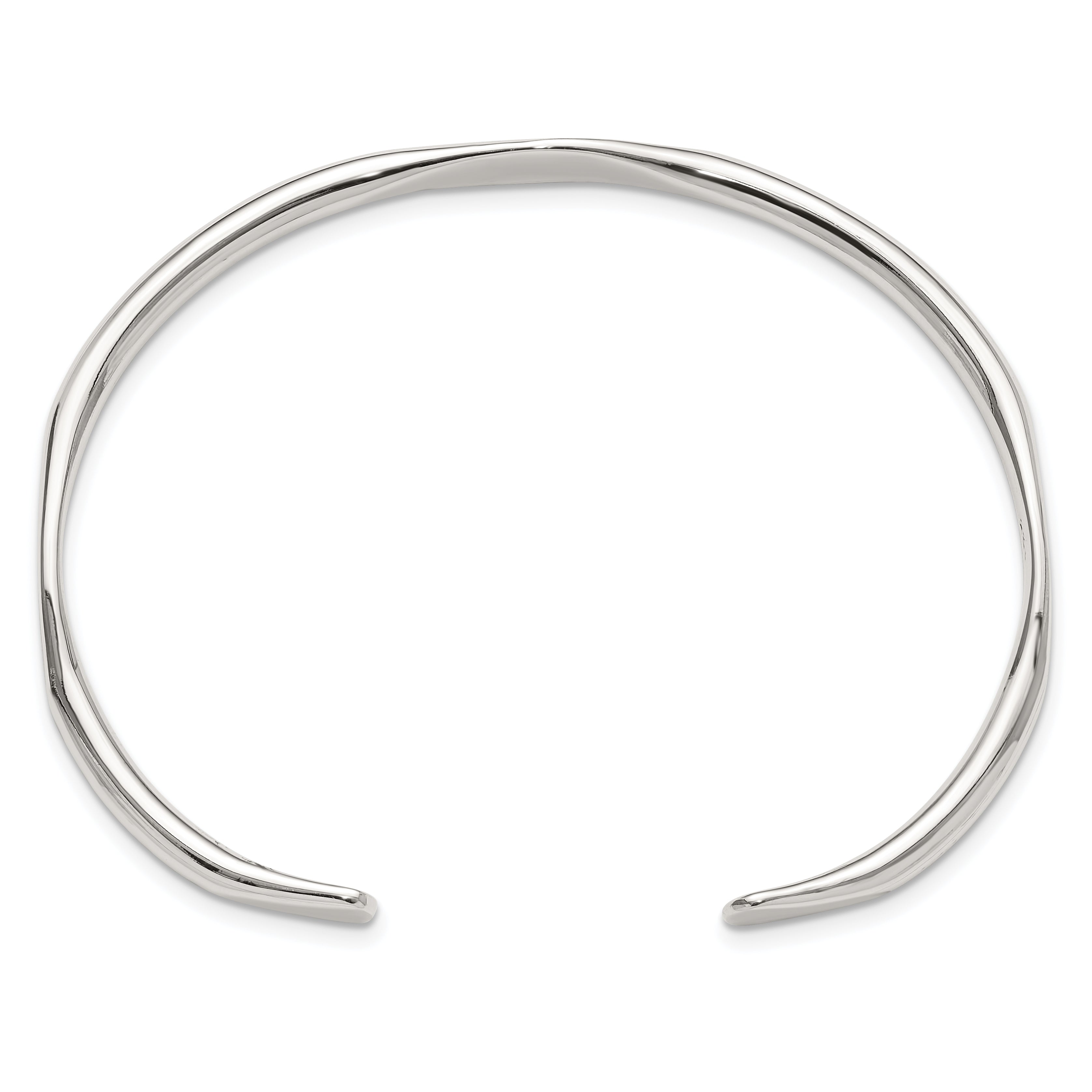 Sterling Silver Polished 6mm Cuff Bangle