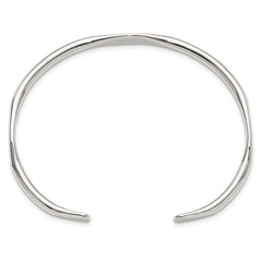 Sterling Silver Polished 6mm Cuff Bangle