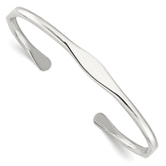 Sterling Silver Polished 6mm Cuff Bangle