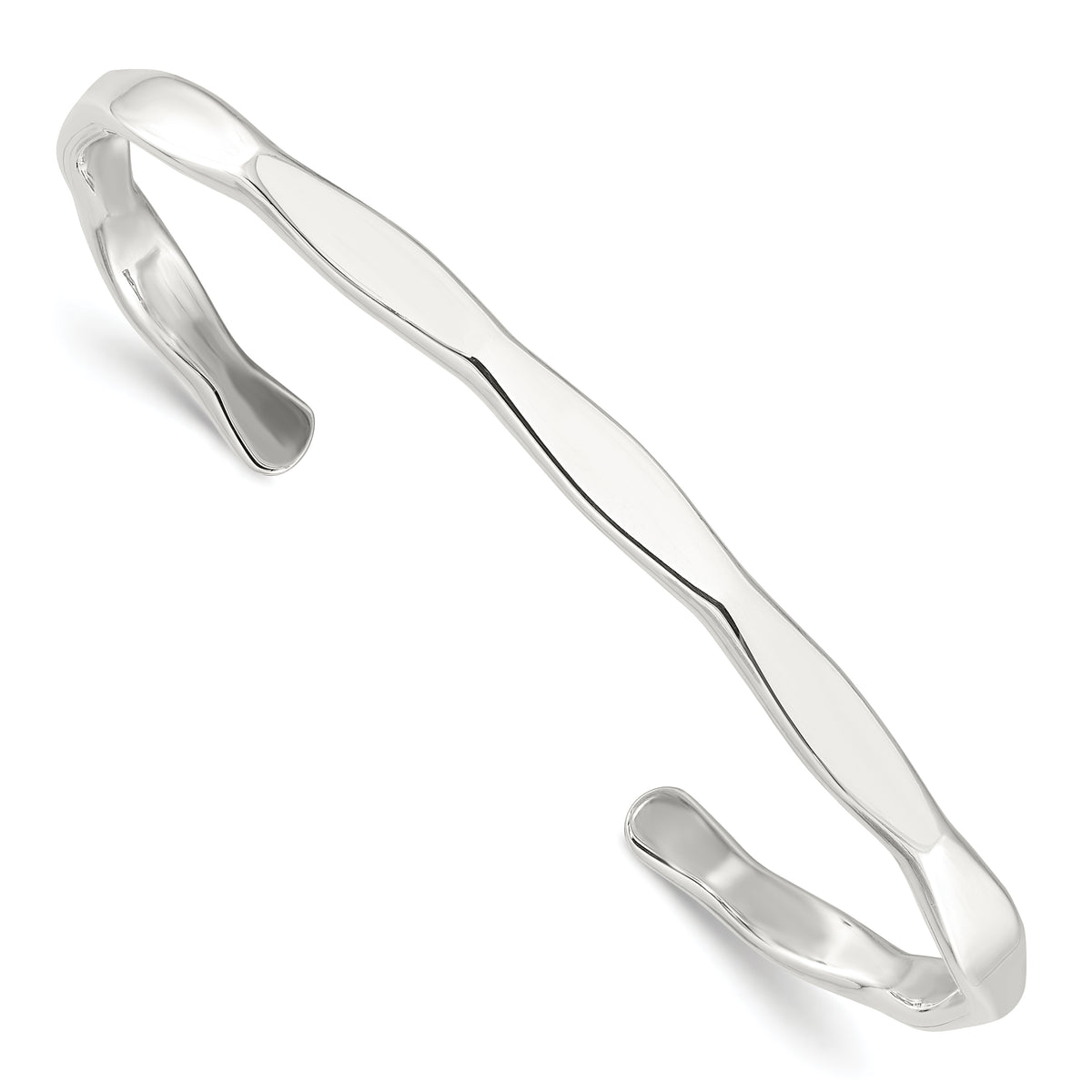 Sterling Silver Polished 5mm Cuff Bangle