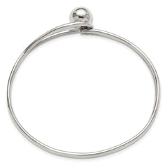 Sterling Silver Polished Ball Bead & Loop Bangle