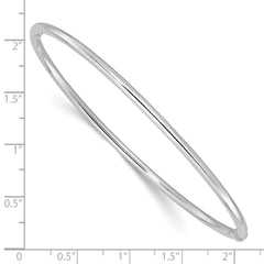 Sterling Silver Rhodium-plated Slip On Bangle