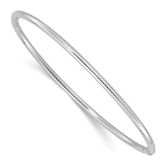 Sterling Silver Rhodium-plated Slip On Bangle