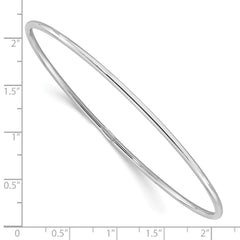 Sterling Silver Rhodium-plated Polished Slip-On Bangle