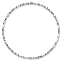 Sterling Silver Rhodium-plated Polished 2.30mm Slip on Bangle