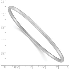 Sterling Silver Rhodium-plated Satin Slip On Bangle