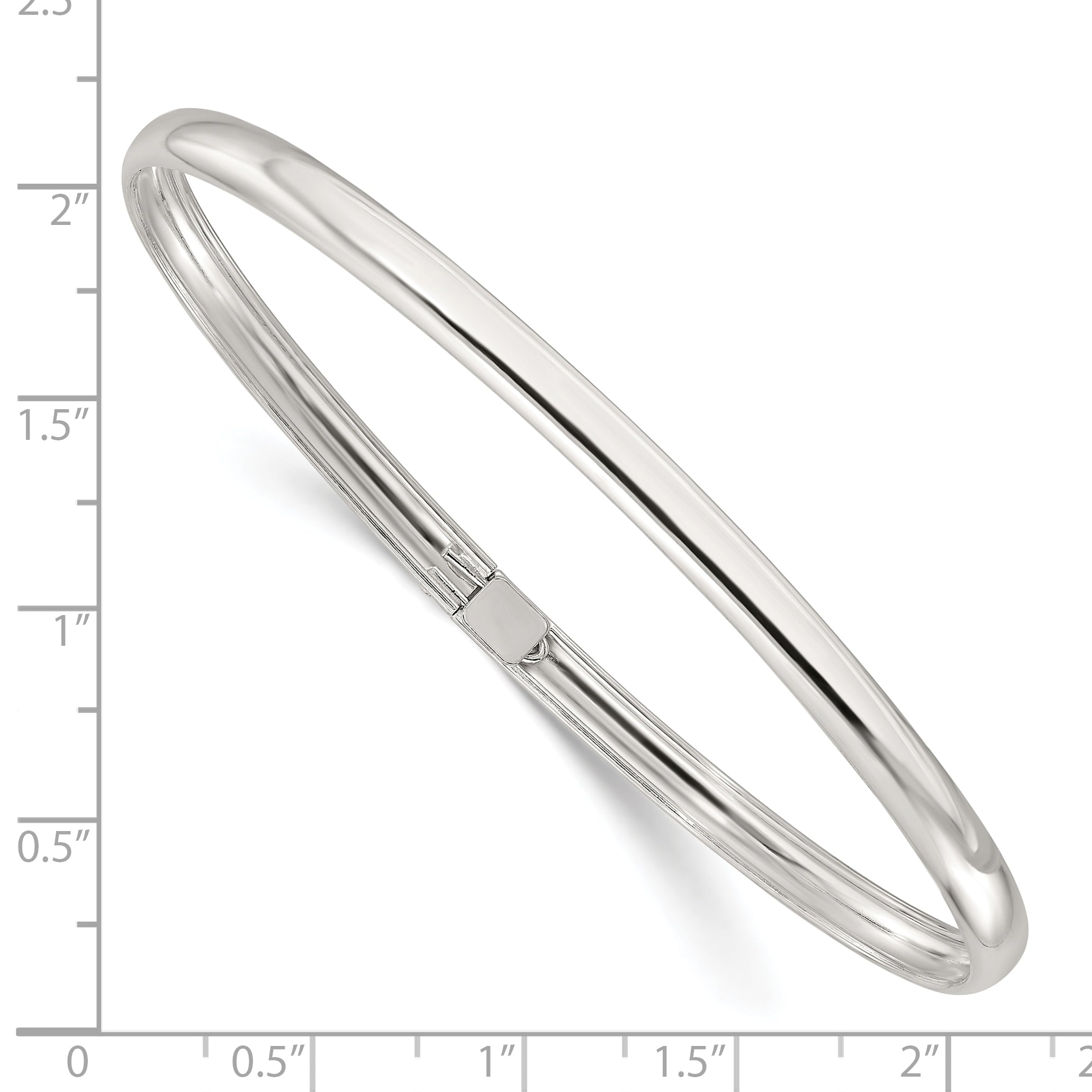 Sterling Silver Polished Flexible Bangle Bracelet