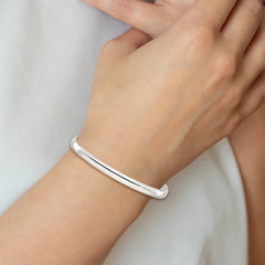 Sterling Silver Polished Flexible Bangle Bracelet