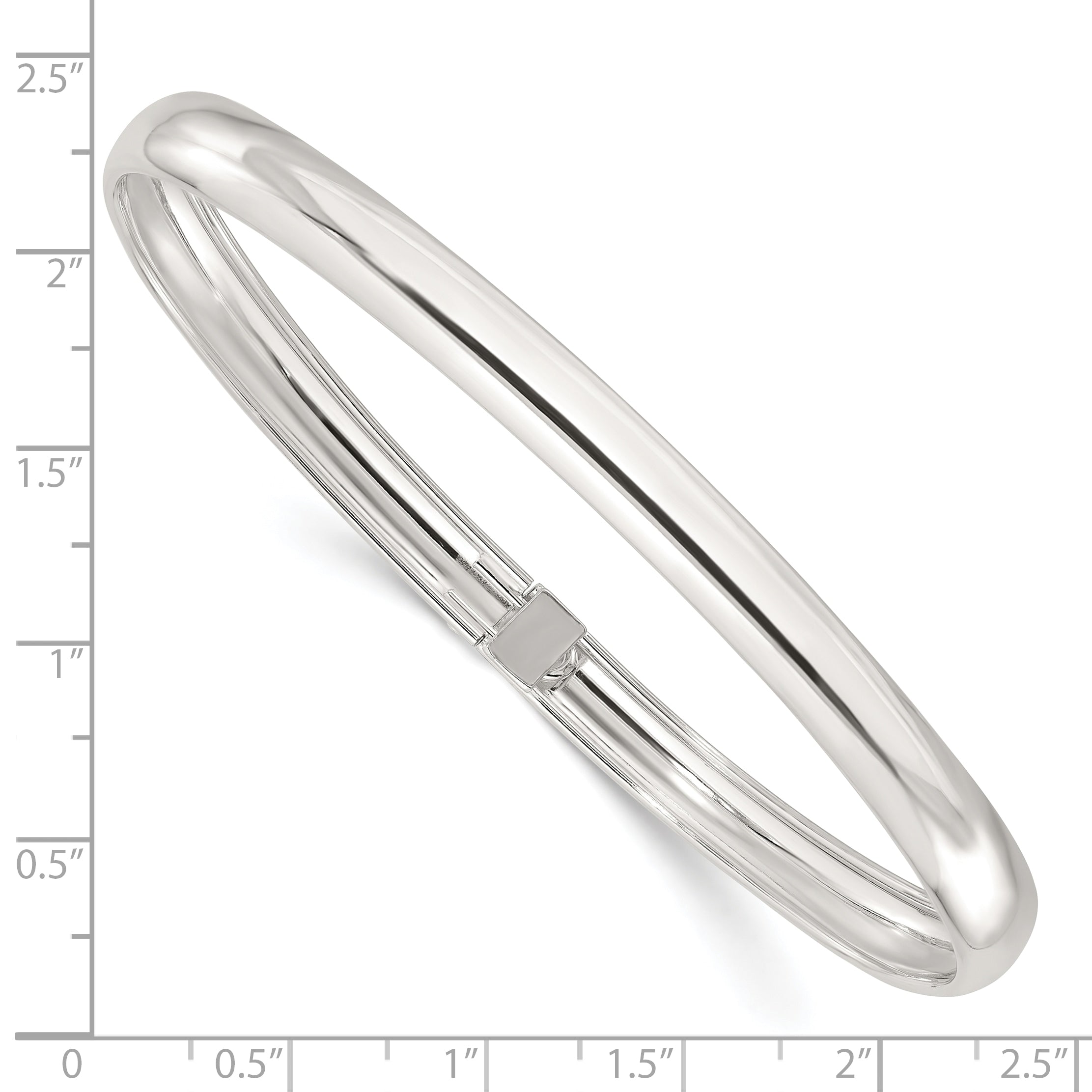 Sterling Silver Polished Flexible Bangle Bracelet