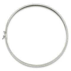 Sterling Silver Polished and D/C Flexible Bangle