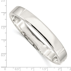 Sterling Silver 9.75mm Hinged Bangle