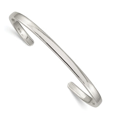 Sterling Silver 4mm Cuff Bangle